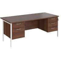 Dams International Maestro 25 Desk Walnut Wood White 1,800 x 800 x 725 mm