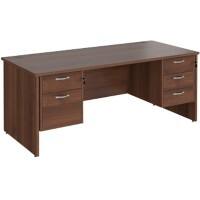 Dams International Maestro 25 Desk Walnut Wood 5 Drawers 1,800 x 800 x 725 mm