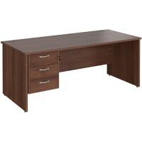 Dams International Maestro 25 Desk Walnut Wood 3 Drawers 1,800 x 800 x 725 mm