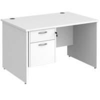 Dams International Maestro 25 Desk Oak Wood White 2 Drawers 1,200 x 800 x 725 mm