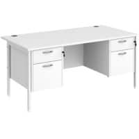 Dams International Maestro 25 Desk Oak Wood White 1,600 x 800 x 725 mm