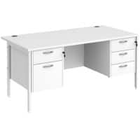 Dams International Maestro 25 Desk Oak Wood White 1,600 x 800 x 725 mm