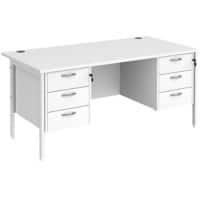 Dams International Maestro 25 Desk Oak Wood White 1,600 x 800 x 725 mm