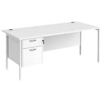 Dams International Maestro 25 Desk Oak Wood White 1,800 x 800 x 725 mm