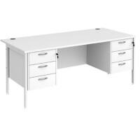 Dams International Maestro 25 Desk Oak Wood White 1,800 x 800 x 725 mm