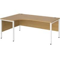 Dams International Left Hand Ergonomic Desk MB18ELWHO 1,800 x 1,200 x 725 mm