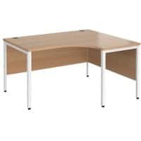 Dams International Right Hand Ergonomic Desk MB14ERWHB 1,400 x 1,200 x 725 mm