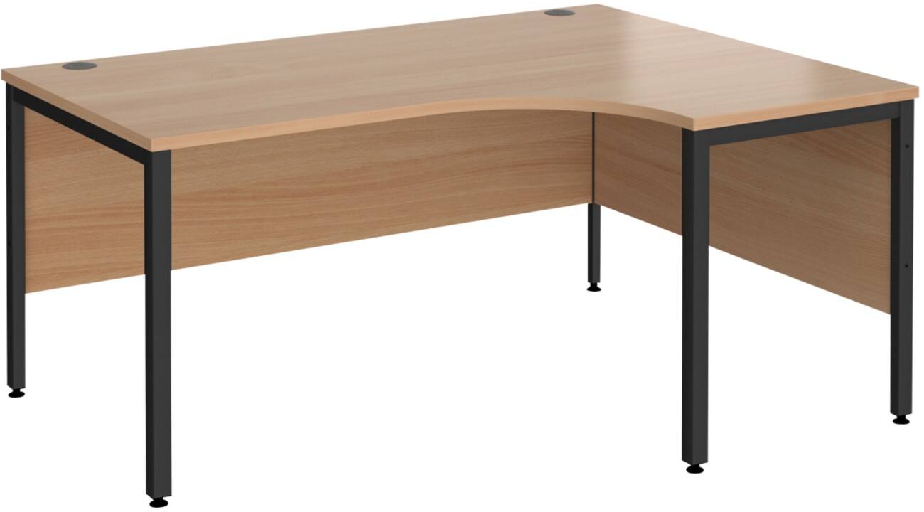 Dams International Right Hand Ergonomic Desk MB16ERKB 1,600 x 1,200 x ...