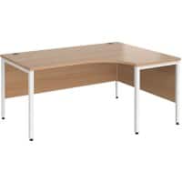 Dams International Right Hand Ergonomic Desk MB16ERWHB 1,600 x 1,200 x 725 mm