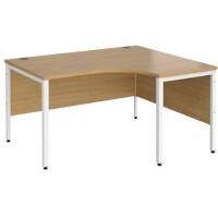 Dams International Right Hand Ergonomic Desk MB14ERWHO 1,400 x 1,200 x 725 mm