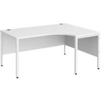 Dams International Right Hand Ergonomic Desk MB16ERWHWH 1,600 x 1,200 x 725 mm