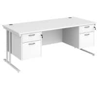 Dams International Desk MC18P22WHWH 1,800 x 800 x 725 mm