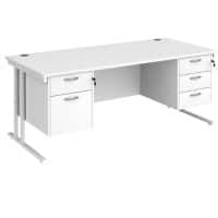 Dams International Desk MC18P23WHWH 1,800 x 800 x 725 mm