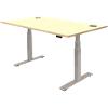 Fellowes Sit Stand Desk 9787701 Silver, Maple 1,260 mm x 640 - 1260 mm