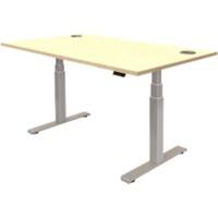 Fellowes Cambio Electronically Height Adjustable Sit Stand Desk Maple T-Foot 1,699 (W) x 649 (D) x 1,305 (H) mm MDF (Medium-Density Fibreboard), PVC (Polyvinyl Chloride), Steel