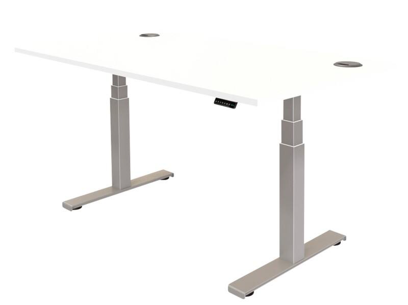Fellowes Cambio Electronically Height Adjustable Sit Stand Desk White T-Foot 1,699 (W) x 649 (D) x 1,305 (H) mm MDF (Medium-Density Fibreboard), PVC (Polyvinyl Chloride), Steel