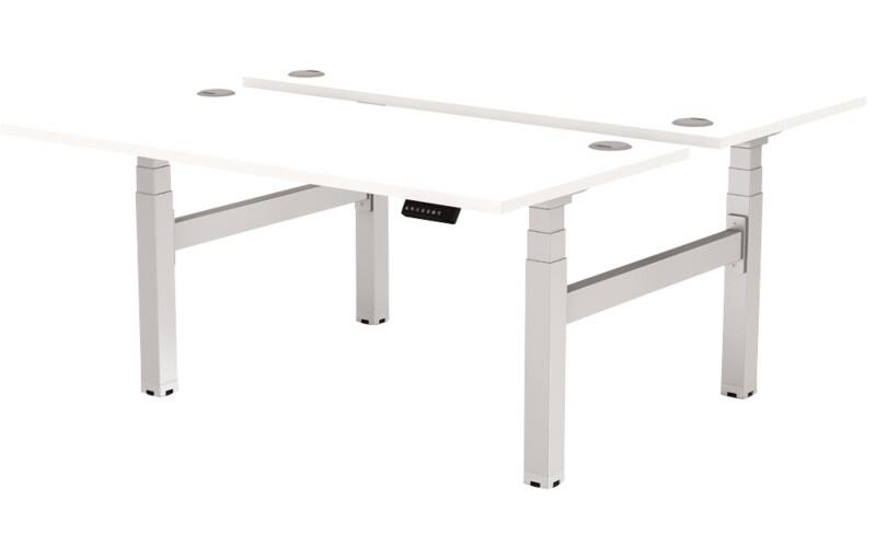 Fellowes Cambio Electronically Height Adjustable Sit Stand Desk White T-Foot 1,699 (W) x 1,470 (D) x 1,305 (H) mm MDF (Medium-Density Fibreboard), PVC (Polyvinyl Chloride), Steel