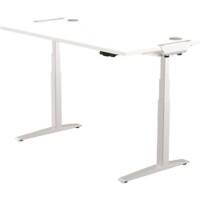 Fellowes Levado Electronically Height Adjustable Sit Stand Desk White T-Foot 1,829 (W) x 698 (D) x 1,257 (H) mm MDF (Medium-Density Fibreboard), PVC (Polyvinyl Chloride), Steel