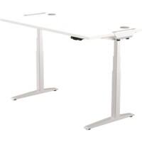 Fellowes Sit Stand Desk 9787001 Silver, White 1,260 mm x 640 - 1260 mm