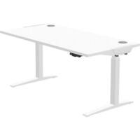 Fellowes Levado Electronically Height Adjustable Sit Stand Desk White T-Foot 1,829 (W) x 698 (D) x 1,257 (H) mm MDF (Medium-Density Fibreboard), PVC (Polyvinyl Chloride), Steel