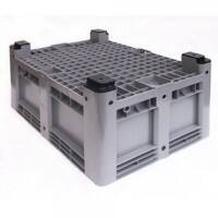 EXPORTA Plastic Pallet Box 100 (W) x 100 (D) x 58 (H) cm Grey