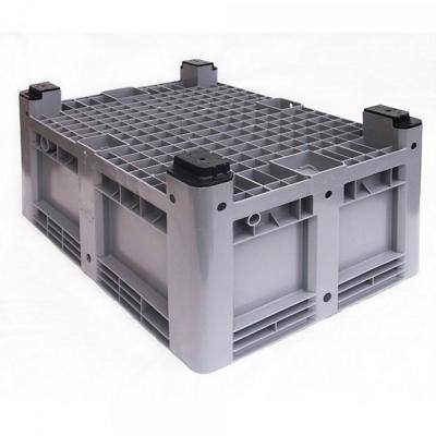 EXPORTA Plastic Pallet Box 100 (W) x 100 (D) x 58 (H) cm Grey
