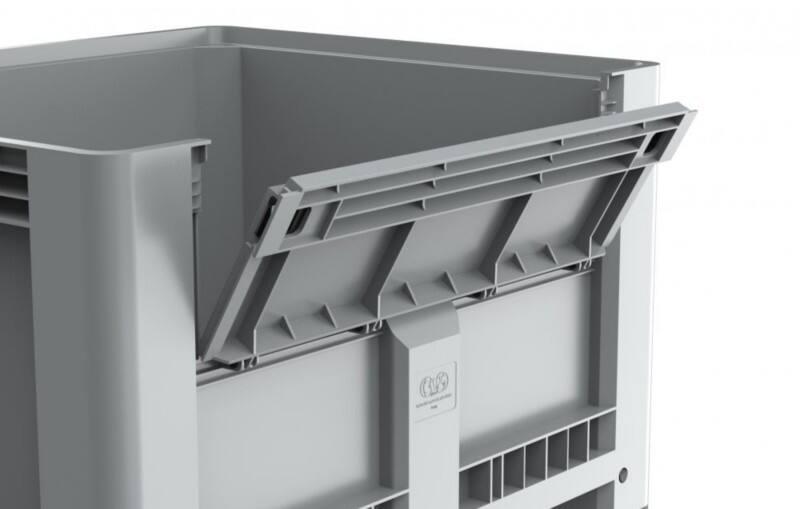 EXPORTA Plastic Pallet Box 100 cm (D) x 76 cm (H) Grey