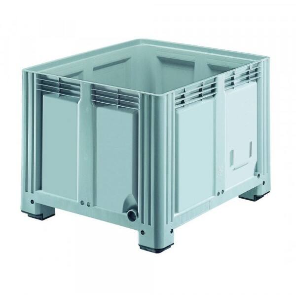 EXPORTA Plastic Pallet Box 100 cm (D) x 76 cm (H) Grey