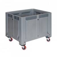 EXPORTA Plastic Pallet Box 100 cm (D) x 85 cm (H) Grey