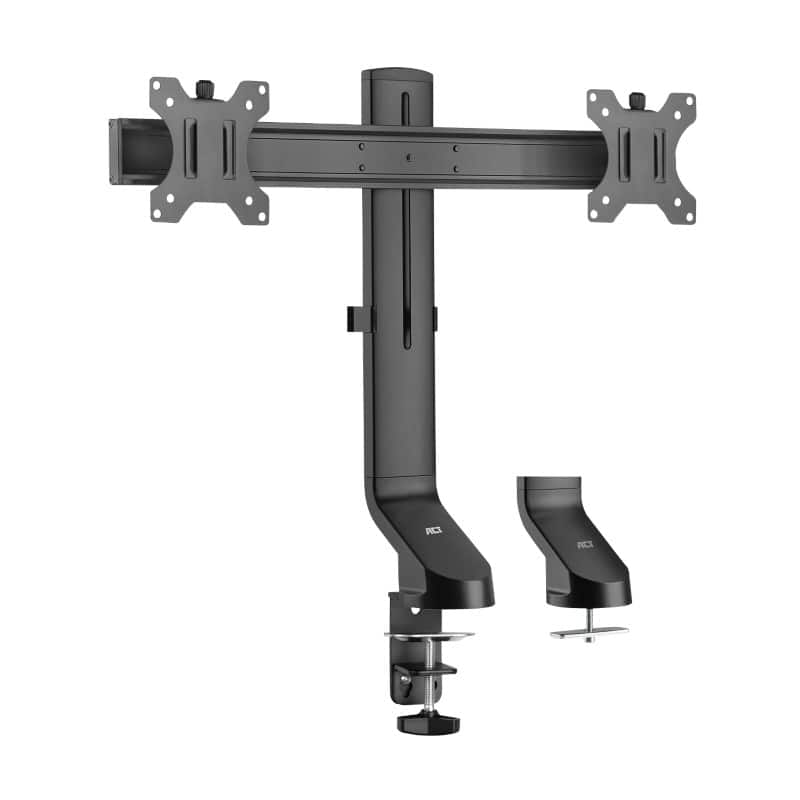 ACT Office Dual Monitor Arm AC8322 Black 27" 2 monitors, height adjustment