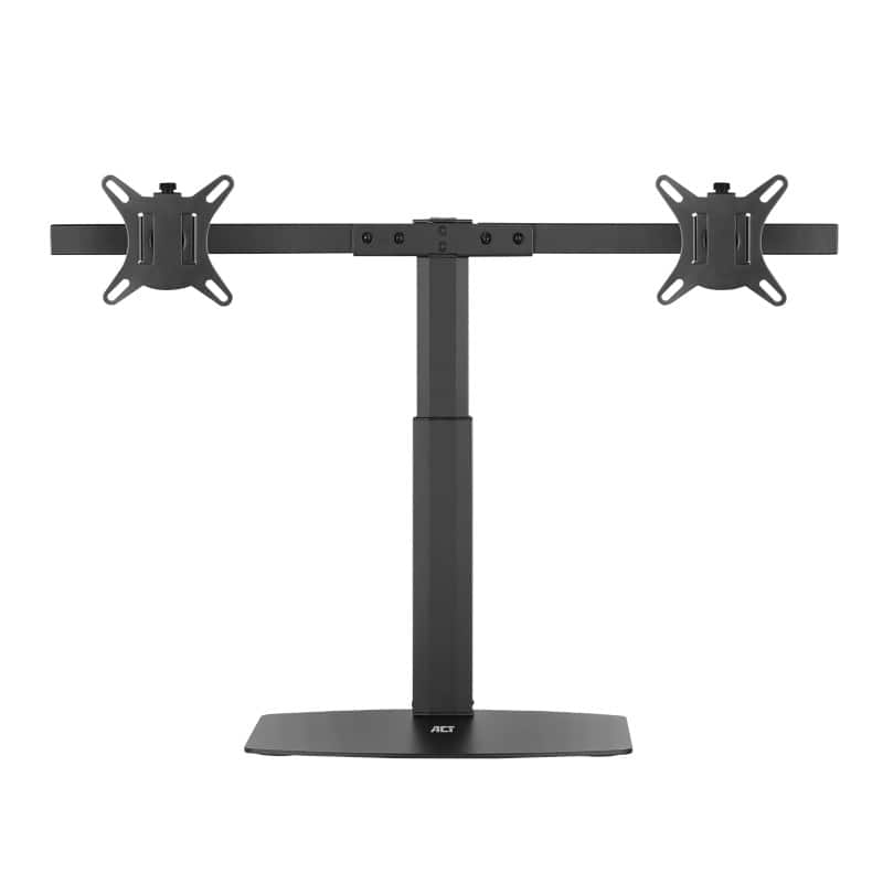 ACT Office Dual Monitor Arm AC8332 Black 27" gas spring, 2 monitors