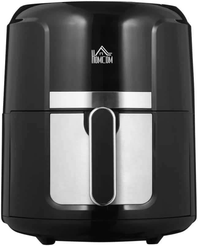 HOMCOM Air Fryer 4 L 1300 W Steel, Plastic Black