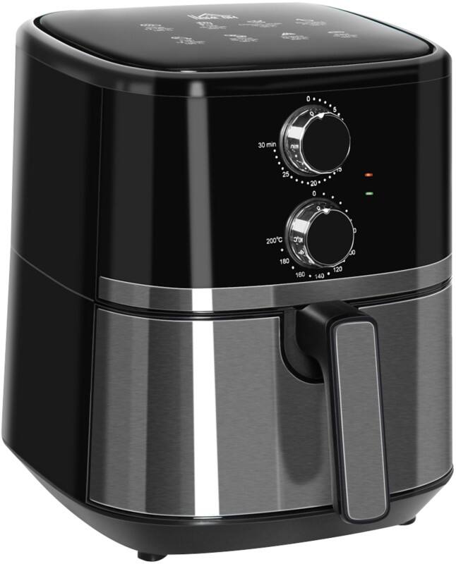 HOMCOM Air Fryer 4.5 L 1500 W Steel, PP (Polypropylene) Black