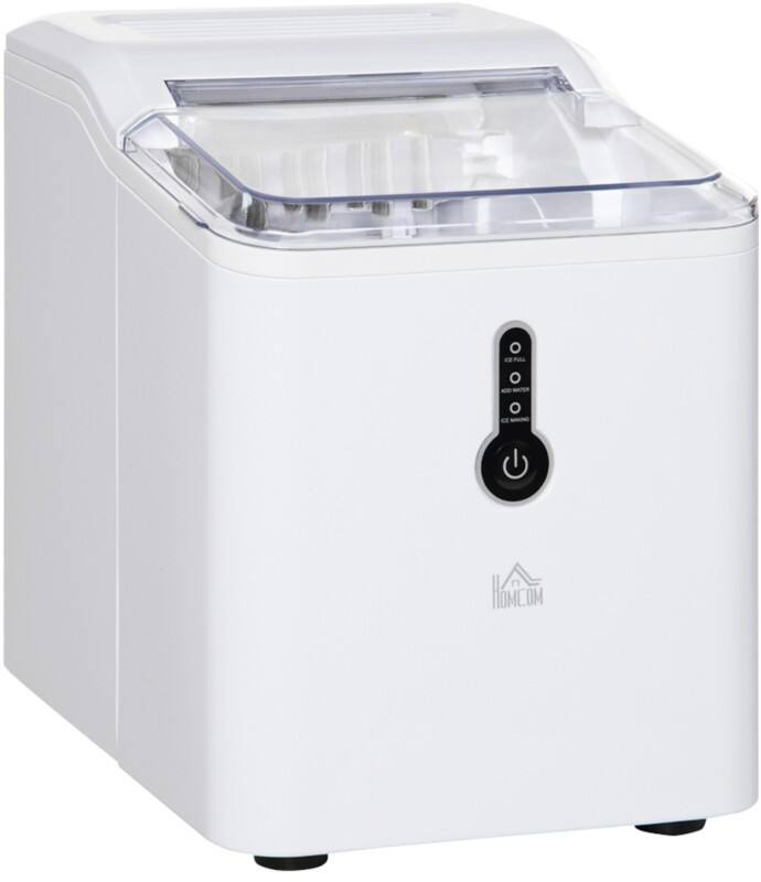 HOMCOM Ice Maker Machine 1.5 L 120 W PS, PP (Polypropylene) White