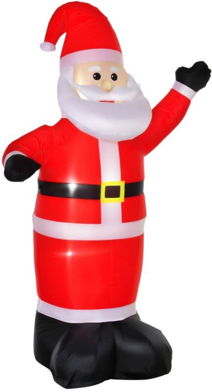 HOMCOM Christmas Inflatable Red 80 x 150 x 248 cm