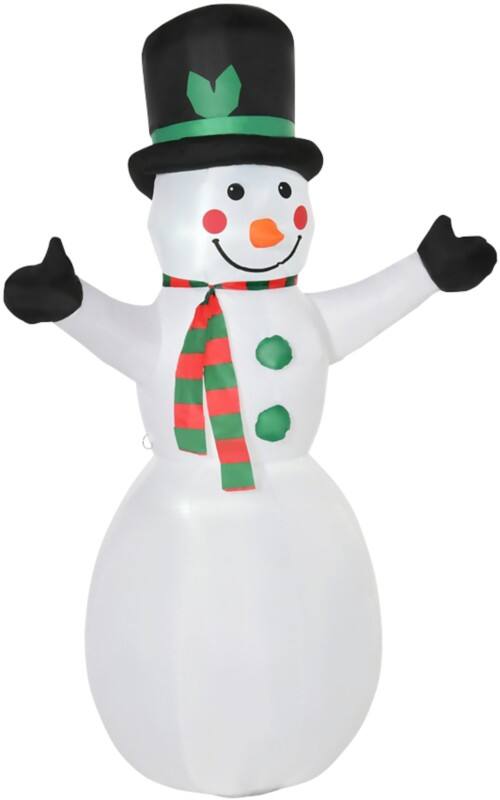 HOMCOM Christmas Inflatable White 72 x 130 x 193 cm