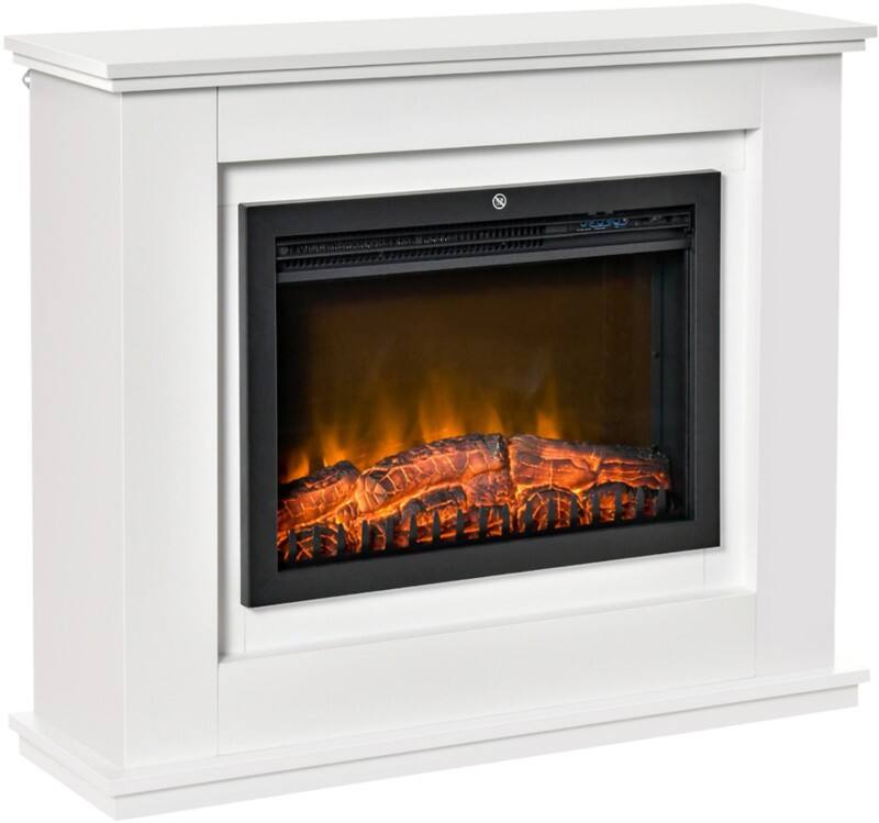 HOMCOM Electric Fireplace 820-195V70 Steel, Tempered Glass, Medium-Density Fibreboard UK