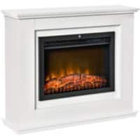 HOMCOM Electric Fireplace 820-195V70 Steel, Tempered Glass, Medium-Density Fibreboard UK