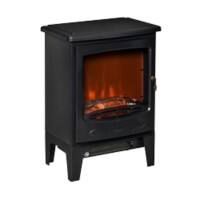 HOMCOM Electric Fireplace 820-193V70BK Acrylonitrile Butadiene Styrene, Steel, Tempered Glass UK