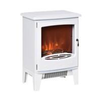 HOMCOM Electric Fireplace ABS (Acrylonitrile Butadiene Styrene), Steel, Tempered Glass UK