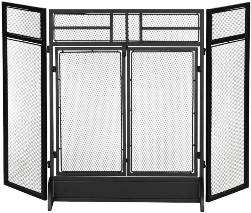 HOMCOM Fireplace Screen Metal UK