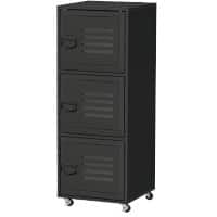 HOMCOM Filing Cabinet Black 385 x 380 x 1,030 mm