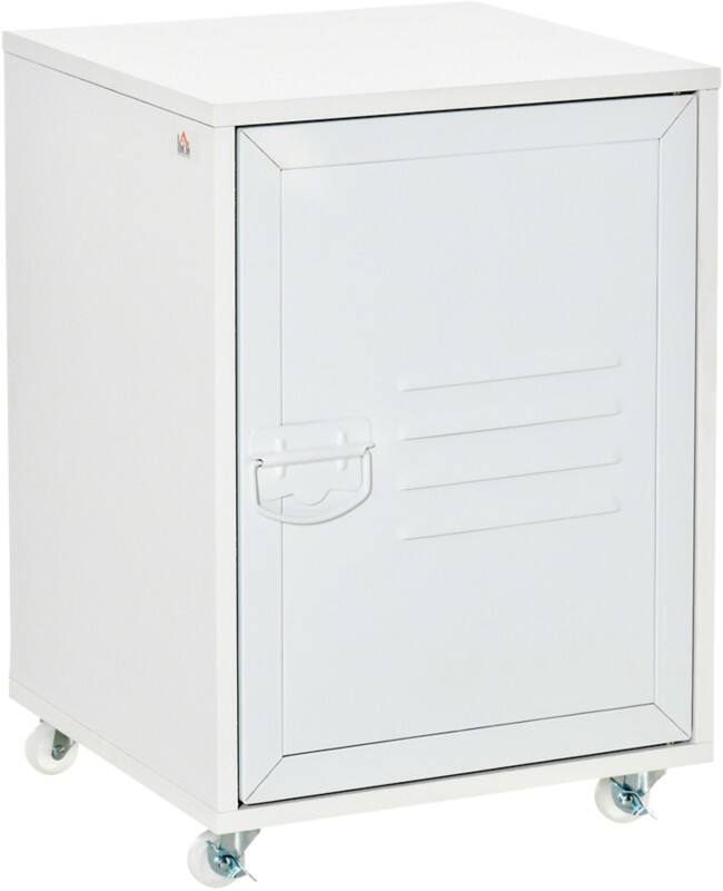 HOMCOM Filing Cabinet White 385 x 380 x 5,550 mm