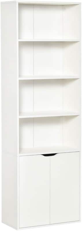 HOMCOM MDF (Medium-Density Fibreboard) Bookcase 6 Shelves 290 x 590 x 1,800 mm