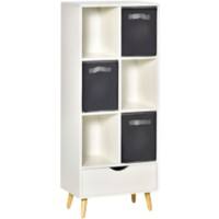 HOMCOM Bookcase White 295 x 500 x 1,200 mm