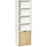 HOMCOM MDF (Medium-Density Fibreboard) Bookcase 6 Shelves 290 x 590 x 1,800 mm