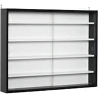 HOMCOM Particle Board, Glass Shelving Unit 5 Shelves 800 x 95 x 600 mm