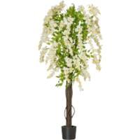 HOMCOM Artificial Plant White 17 x 17 x 160 mm