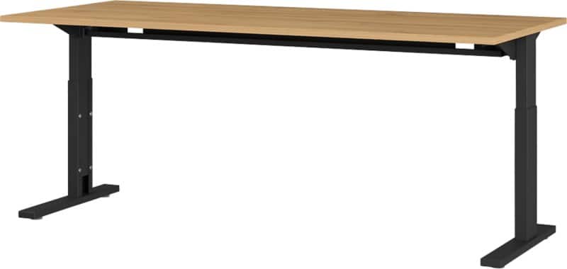 GERMANIA GW-Profi 2.0 Height Adjustable Office Desk Rectangular Oak 1,800 (W) x 800 (D) x 750 (H) mm Melamine