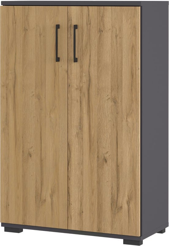 GERMANIA GW-Profi 2.0 Acrylonitrile Butadiene Styrene, Chipboard, Melamine Filing Cabinet 800 x 400 x 1,230 mm Brown, Dark Grey